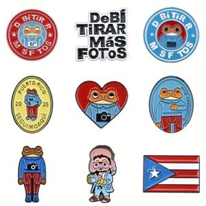 Bad Bunny Debi Tirar Mas Fotos Enamel Pin Set